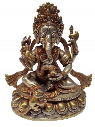 [master Quality], Sterling Silver, [300 Gram] Statue Of Ganesh, [old Stock]