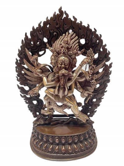 [master Quality], Sterling Silver, [1258 Gram] And Copper Statue Of Vajrakilaya - Dorje Phurba - Heruka, [old Stock]