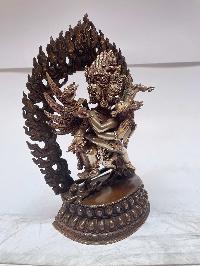 [master Quality], Sterling Silver, [1258 Gram] And Copper Statue Of Vajrakilaya - Dorje Phurba - Heruka, [old Stock]