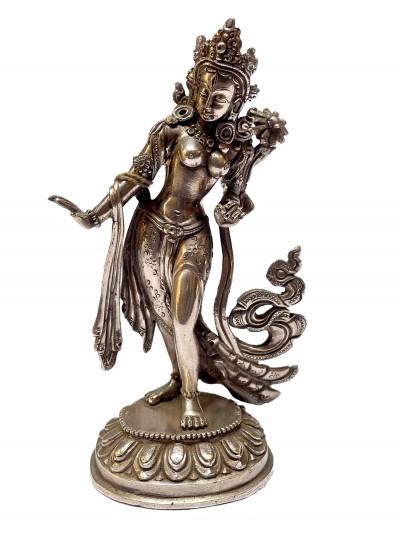 [master Quality], Sterling Silver, [286 Gram] Statue Of White Tara, [old Stock]