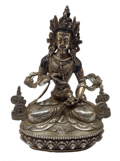 [master Quality], Sterling Silver, [725 Gram] Statue Of Vajrasattva, [old Stock]