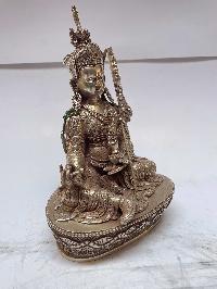 [master Quality], Sterling Silver, [1472 Gram] Statue Of Padmasambhava, [old Stock]