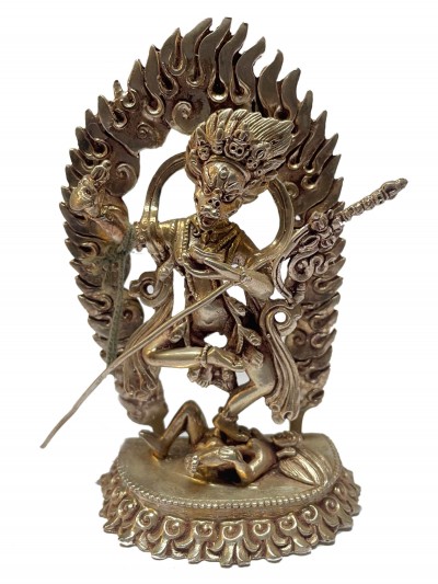 [master Quality], Sterling Silver, [176 Gram] Statue Of Simhamukha Yogini, Senge Dongma, [old Stock]