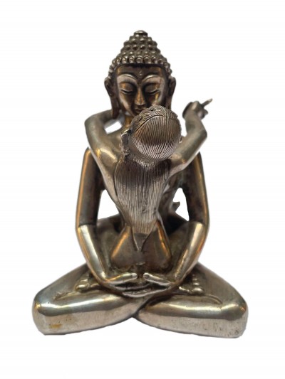 [master Quality], Sterling Silver, [294 Gram] Statue Of Samantabhadra, [old Stock]
