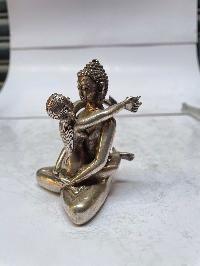 [master Quality], Sterling Silver, [294 Gram] Statue Of Samantabhadra, [old Stock]