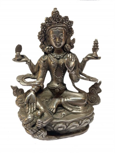 [master Quality], Sterling Silver, [164 Gram] Statue Of Lakshmi, [old Stock]