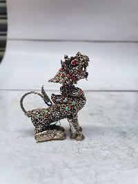 [master Quality], Sterling Silver, [62 Gram] Statue Of Snow Lion, [old Stock]
