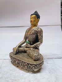 [master Quality], Sterling Silver, [1280 Gram] Statue Of Shakyamuni Buddha, [old Stock]