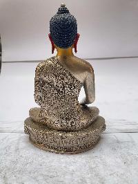 [master Quality], Sterling Silver, [1280 Gram] Statue Of Shakyamuni Buddha, [old Stock]