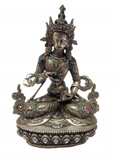[master Quality], Sterling Silver, [634 Gram] Statue Of Vajrasattva, [old Stock]