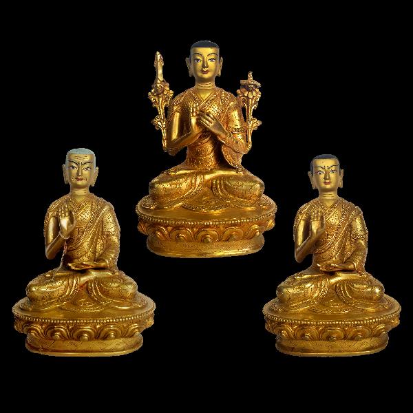 Tibetan Statue Of Je Tsongkhapa With His Disciple