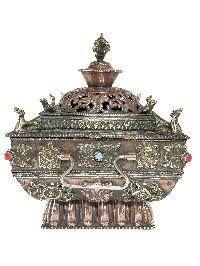 Hand Beaten Metal Incense Burner, [makal, Maka, Incense Burner]