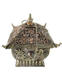 Hand Beaten Metal Incense Burner, [hanging & Swinging]