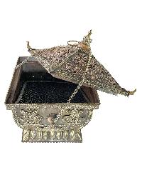 Hand Beaten Metal Incense Burner, [hanging & Swinging]