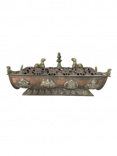 Hand Beaten Metal Incense Burner