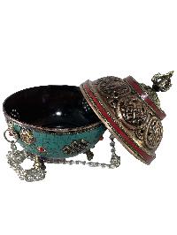 Hand Beaten Metal Incense Burner, [hanging & Swinging]