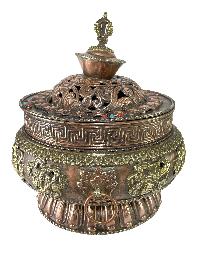 Hand Beaten Metal Incense Burner, [hanging & Swinging]