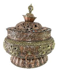 Hand Beaten Metal Incense Burner, [hanging & Swinging]