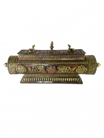 Hand Beaten Metal Incense Burner, With Incense Holder