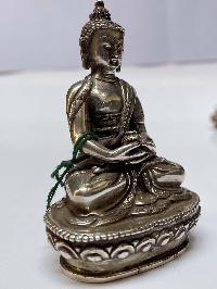 [master Quality], Sterling Silver, [198 Gram] Statue Of Amitabha Buddha [old Stock]
