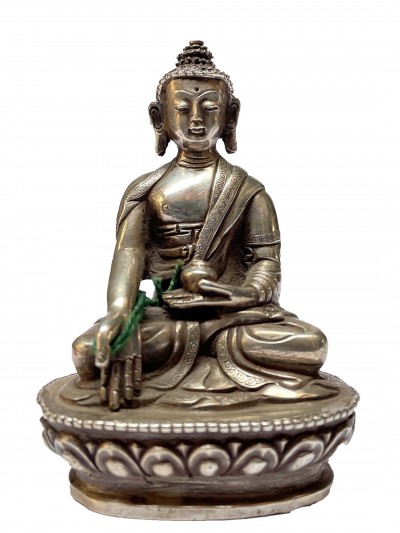 [master Quality], Sterling Silver, [194 Gram] Statue Of Ratnasambhava Buddha, [old Stock]