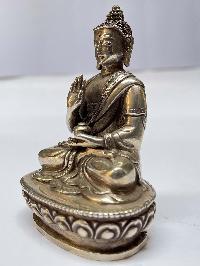 [master Quality], Sterling Silver, [185gram] Statue Of Amoghasiddhi Buddha, [old Stock]