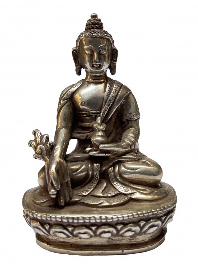 [master Quality], Sterling Silver, [197gram] Statue Of Medicine Buddha, [old Stock]