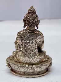 [master Quality], Sterling Silver, [138 Gram] Statue Of Amitabha Buddha, [old Stock], [rare Find]