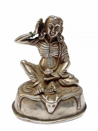[master Quality], Sterling Silver, [208gram] Statue Of Milarepa, [old Stock], [rare Find]