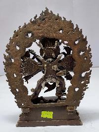 Nepali Handmade Statue Of Vajrakilaya - Dorje Phurba - Heruka, [chocolate Oxidized]