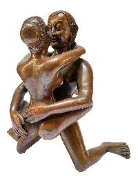 Nepali Handmade Statue Of Kamasutra, [chocolate Oxidized]