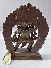 Nepali Handmade Statue Of Vajrapani [chana Dorje], [chocolate Oxidized]