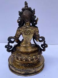 Buddhist Statue Of Vajrasattva, [full Fire Gold Plated], Antique Finishing