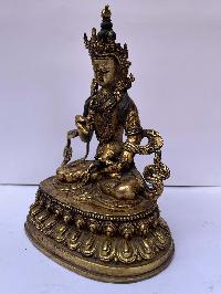 Buddhist Statue Of Vajrasattva, [full Fire Gold Plated], Antique Finishing