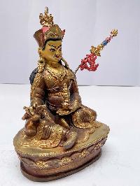 Buddhist Statue Of Padmasambhava, [partly Gold Plated], [painted Face]