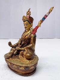 Buddhist Statue Of Padmasambhava, [partly Gold Plated], [painted Face]