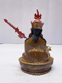 Buddhist Statue Of Padmasambhava, [partly Gold Plated], [painted Face]