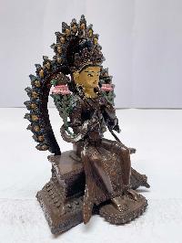Buddhist Statue Of Maitreya Buddha, [chocolate Oxidized]