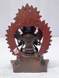Buddhist Statue Of Maitreya Buddha, [chocolate Oxidized]