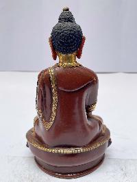 Buddhist Statue Of Shakyamuni Buddha, [partly Gold Plated], [painted Face]