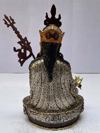 Buddhist Statue Of Padmasambhava, [silver And Chocolate Oxidized]