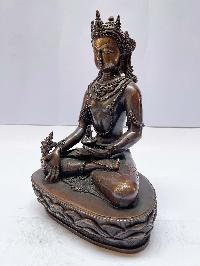 Buddhist Statue Of Medicine Buddha, [chocolate Oxidized]