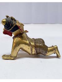 Buddhist Statue Of Ganesh, [partly Gold Plated], [painted Face]