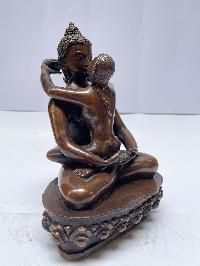 Buddhist Statue Of Samantabhadra, [chocolate Oxidized]