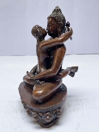 Buddhist Statue Of Samantabhadra, [chocolate Oxidized]