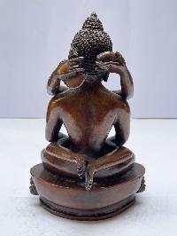 Buddhist Statue Of Samantabhadra, [chocolate Oxidized]