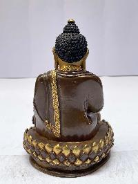 Buddhist Statue Of Vairochana Buddha, [partly Gold Plated], [painted Face]