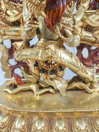 Buddhist Statue Of Hayagriva - Heruka, [full Fire Gold Plated], [painted Face]