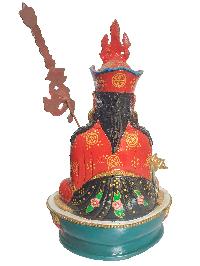 Buddhist Statue Of Padmasambhava, [partly Gold Plated], [painted Face]