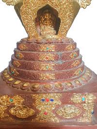Buddhist Statue Of Namangal Stupa, [partly Gold Plated]